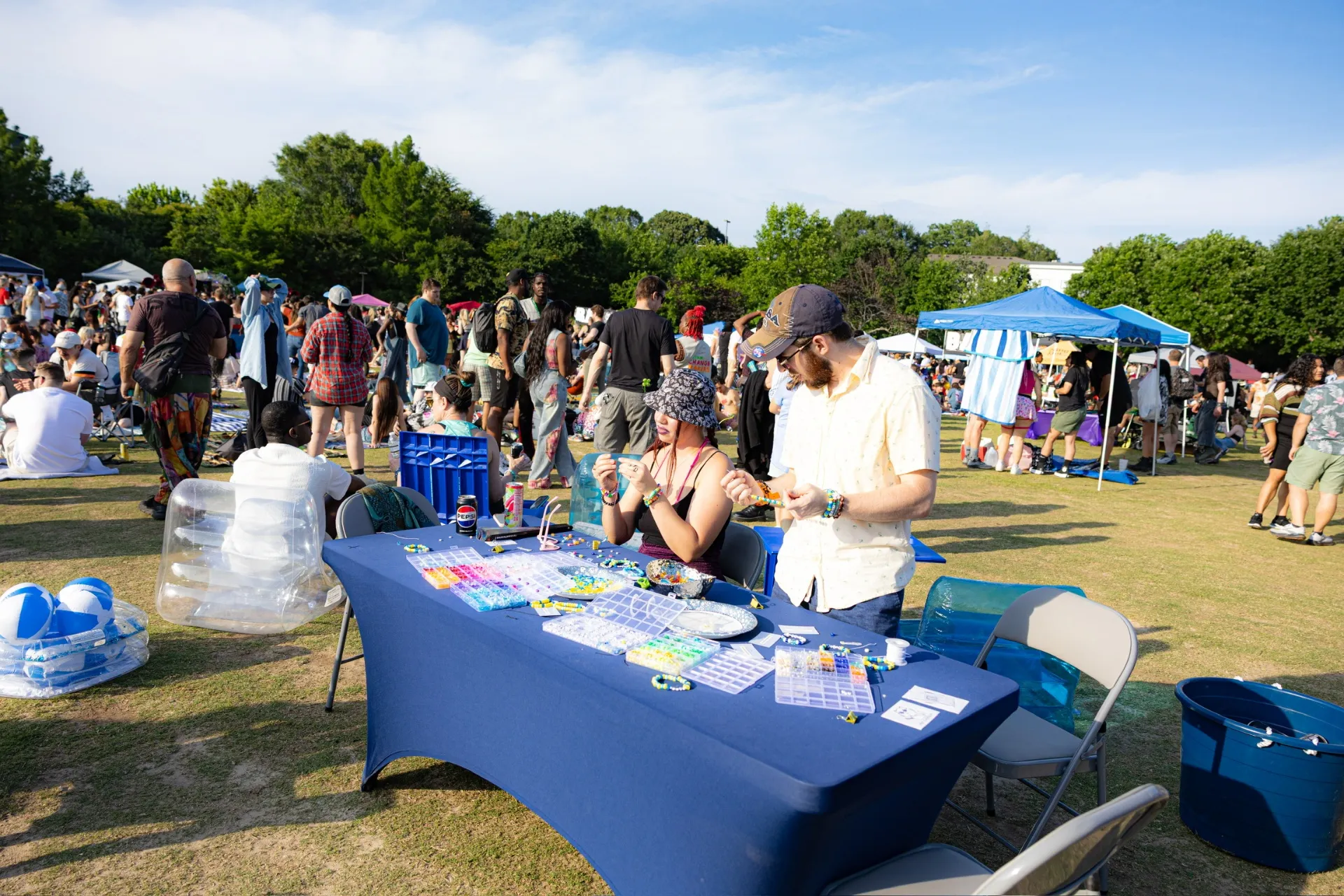 Festival crowd at amiqo booth